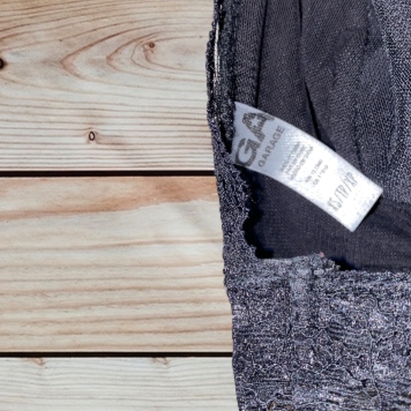 Black lace strappy bralette sexy crop top - Picture 3 of 4